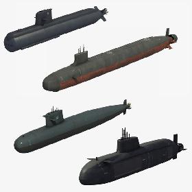 Attack Submarine x4 model